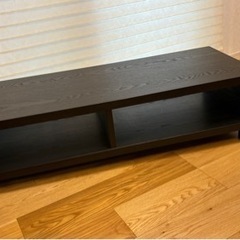 ご成約済④【0円】ブラック木目調ローボード