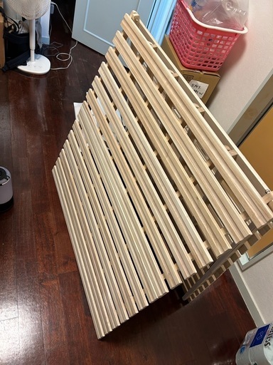 折り畳みすのこ　シングル　天然桐