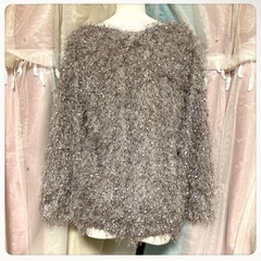 ꒰apres jour꒱ふわふわ シャギーニット 灰色 夢可愛いの画像