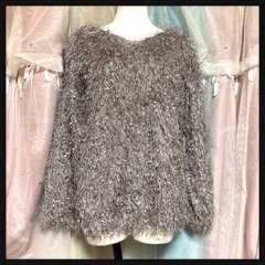 ꒰apres jour꒱ふわふわ シャギーニット 灰色 夢可愛いの画像