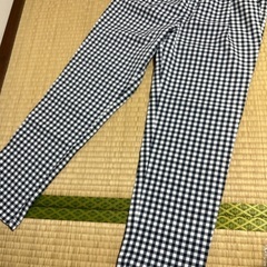 ★レイカズン　フリーサイズ　黒白チェック　ウエストオールゴム　2...