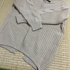 ★ワンウェイ　ニット　Mサイズ　ベージュ　バックの編み上げかわい...