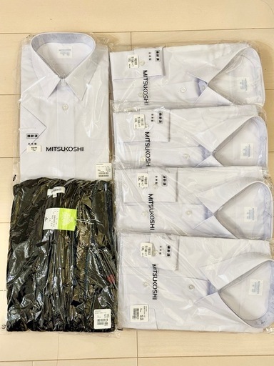 早稲田実業　男子用指定ホワイトシャツ(直接受け取りに来て頂ける方限定、在学中であることを証明できるものを持参してください)