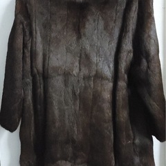 ⭐️毛皮　ミンク　ダークブラウン　 ミドルコート　ネーム入⭐️の画像