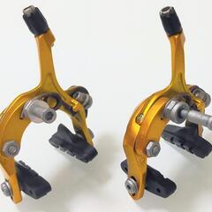 希少PROMAX製 ゴールド仕様フロント/リアブレーキセット ロードやクロスバイクに🚵の画像