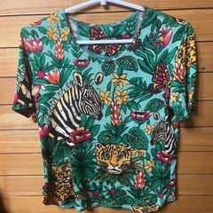 GKITALIYA 動物柄 半袖Tシャツ