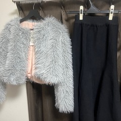 2点セット　アウター　マーメイドスカート　ニットスカートの画像