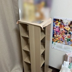 回転式　木の本棚