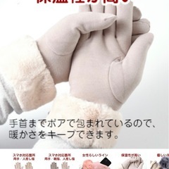♥️各デザイン・各色有り♥️【新品・未使用】スマホが使える✨手袋 レディース 防寒　グレー・ネコモチーフ  の画像