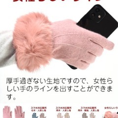 ♥️各デザイン・各色有り♥️【新品・未使用】スマホが使える✨手袋 レディース 防寒　グレー・ネコモチーフ  の画像