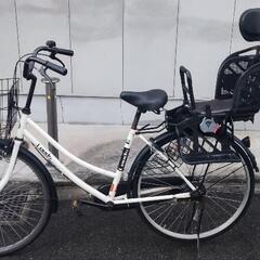 ママチャリ 自転車 チャイルドシート付き