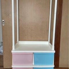 【再募集】子供用　衣装ケース　ハンガーラックの画像