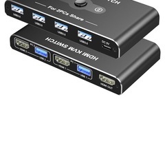 新品未使用 KVMスイッチ HDMI 2入力1出力 Movcle USB3.0 切替器 5Gbps高速転送の画像