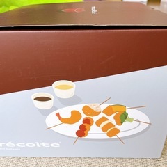 新品　グリル電気鍋 レコルト ポットデュオ キャレ　レッド　の画像