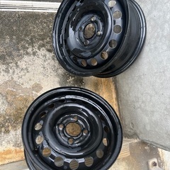 日産 純正 14インチ 5.5J +40 PCD100/4H スチールホイール 鉄ホイール 2本セットの画像