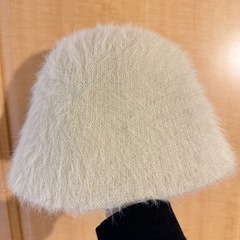 SNIDEL ホワイト ファーバケットハット ONE SIZEの画像