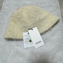 SNIDEL ホワイト ファーバケットハット ONE SIZE