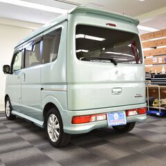 【売約済】H29年　スズキエブリーワゴンPZターボスペシャル　ＥＴＣ　メモリーナビ　フルセグＴＶ　レーダーブレーキサポート　誤発進抑制装置　エマージェンシストップシグナル　両側パワースライドドア　左側オートステップ　ＨＩＤオートライト　フォグランプ　ワンオーナーの画像