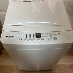 【値下げしました‼️】　洗濯機　2020年製　ハイセンス　HW-E4503 説明書、ホース、ホース繋ぎ口セット　　超美品　の画像