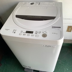 【2018年】洗濯機 4.5kg シャープ ES-GA4B-W ホワイト系