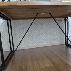 ダイニングテーブル アイアン 150 4人用 オーク 北欧風 高級感