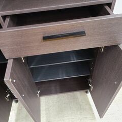 【直接引き渡し限定】ニトリ　サンレモ　シューズボックス ダークブラウン 直接引き渡し限定】ニトリ サンレモ シューズボックス ダークブラウン