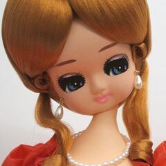 昭和レトロ mituba ミツバ ポーズ人形 女の子 フランス人形 高さ57 ドレス　専用ケース(高さ65 径46)付　文化人形　レトロポップ コレクション　☆ PayPay(ペイペイ)決済可能 ☆ 札幌市 豊平区 平岸 平岸店の画像