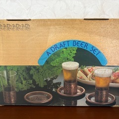 一口ビールグラス　受皿付きの画像