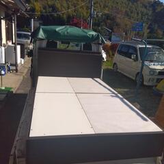 収納付きセミダブルベット茶