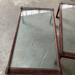 ガラステーブル2個台