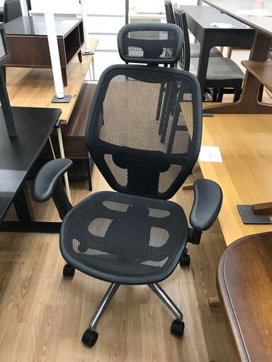★ジモティ割あり★  ワークチェア ブラック クリーニング済み KJ6940