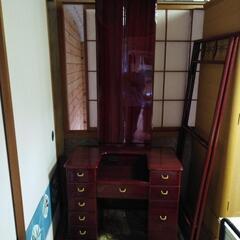 昭和レトロな鏡台　三面鏡【椅子無し】