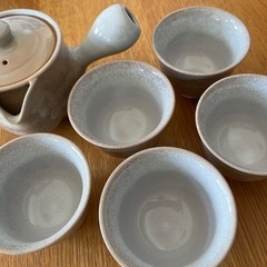 萩焼　急須と湯呑みセット
