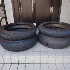 バイク廃タイヤ４本　活用例あり