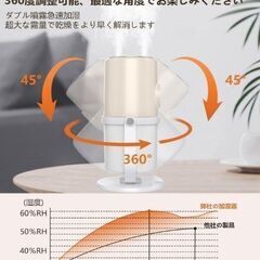 加湿器 小型 300ml アロマ対応 コードレス 1800mAhバッテリー 7色LEDライトの画像