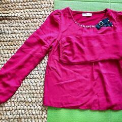 pattern 長袖 イミテーション付きトップスの画像