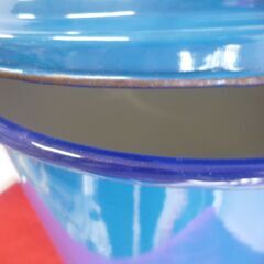 ホーロー製/保存容器・保存バケツ・30センチ・中古品/現状渡し/2か所傷有の画像