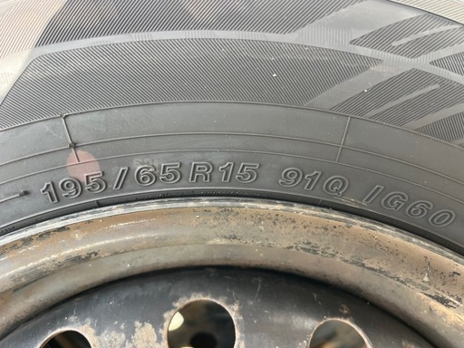 195/65R15 ヨコハマ アイスガード iG60 中古タイヤ スタッドレスタイヤ 4本セット 