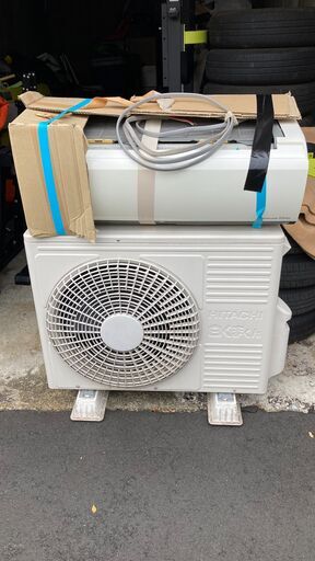 エアコン 白くまくん 200V RAS-G56E2 日立 2015年製 室外機 本体