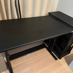 Bauhutte 昇降式デスク ブラック(BHD-1000M) ...