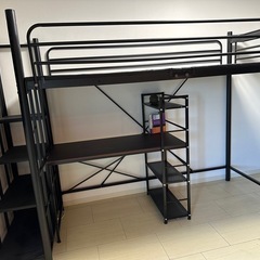 ワンルームのピッタリロフトベッドの画像