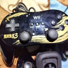 Wii　コントローラ・ヌンチャク　ブラックセットの画像