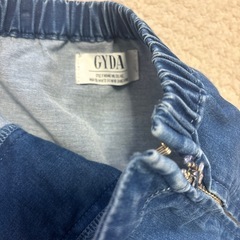 GYDA レースアップデニムベアロンパースの画像
