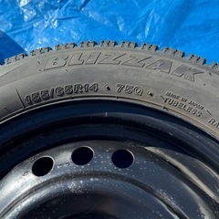 鉄チンホイール　ブリザックVRX 155/65R15 　の画像