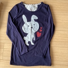 3枚まとめて140サイズ女児Tシャツ　使用品の画像