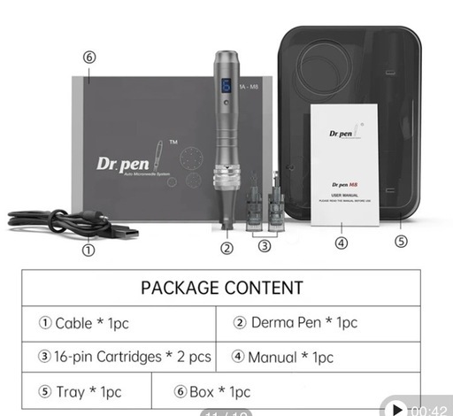 Dr Pen M8電動ダーマペン　付属16チップ✖︎2