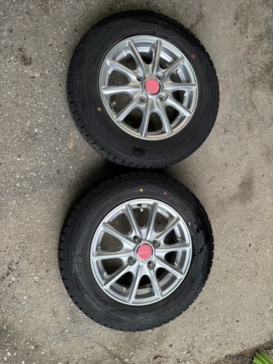 スタッドレス　145/80R13　アルミホイール　センターキャップ2色付き