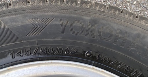 145/80R12 80/78N  ホンダ鉄ホイール付き
  
