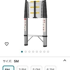 伸縮はしご　ステンレス製　5m Dayplus