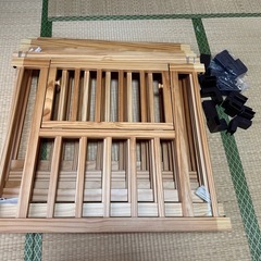 タンスのゲン　扉付き ハイタイプ ベビーサークル 木製